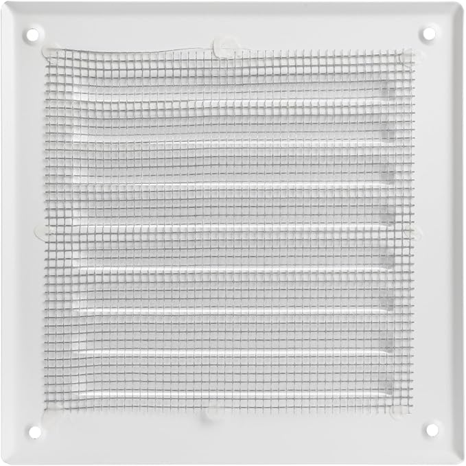 Square Ventilation Grille / 5" x 5" Inch Inside Measurement/White Metal Air - Image 3