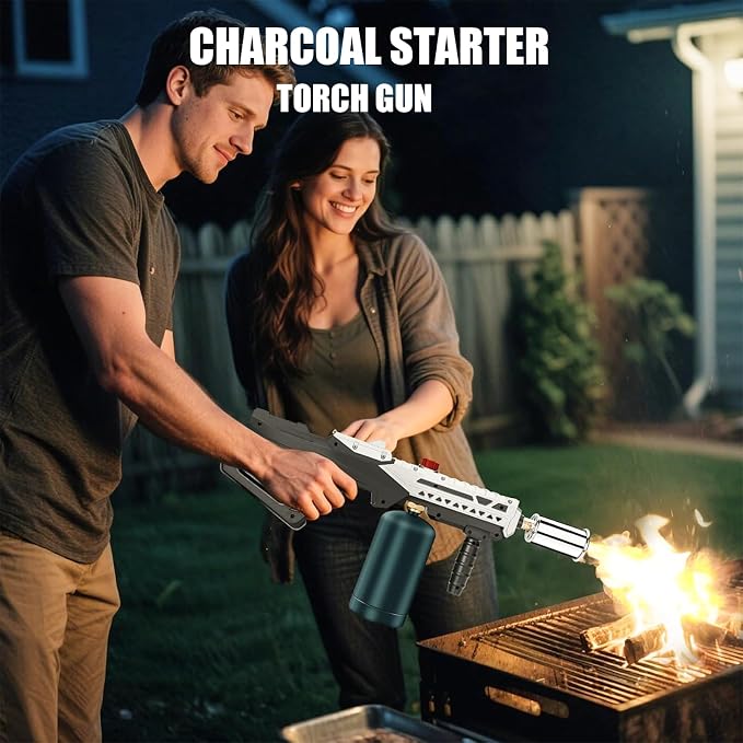 Propane Torch Gun, Powerful Cooking Grill Torch Gun, Adjustable Flamethrower - Image 3