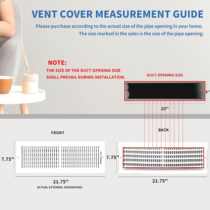 20x6 Vent Register, Vent Covers - Image 5