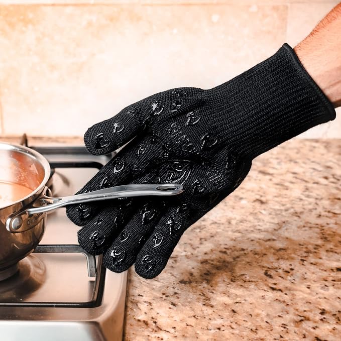 Grill Armor Oven Gloves – 932°F Heat, Fire & Cut Resistant Mitts - Image 6