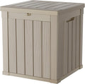 50 Gallon Deck Box, Resin Outdoor Indoor Waterproof Storage Box, Lockable by Kdymod
