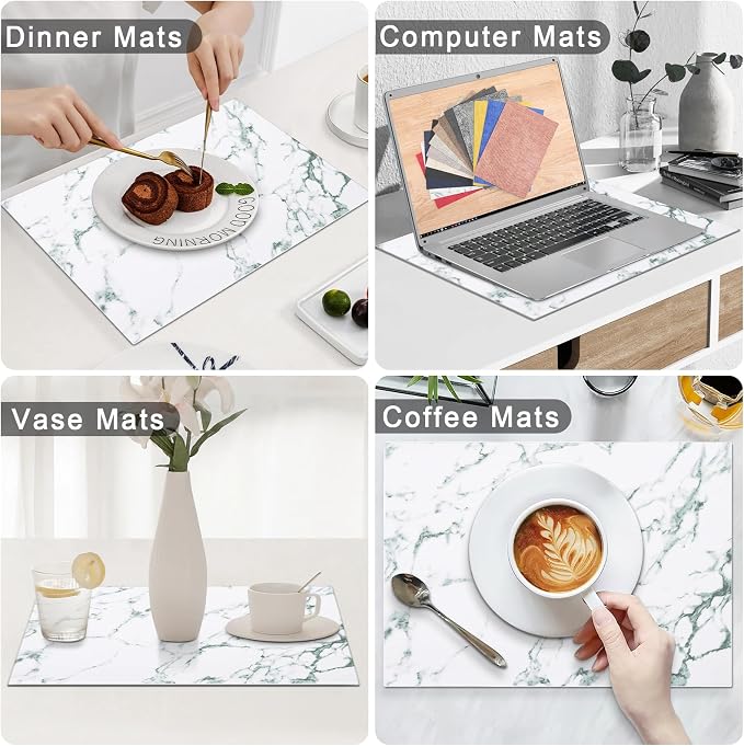 Homaxy Faux Leather Heat Resistant Placemats - Image 6