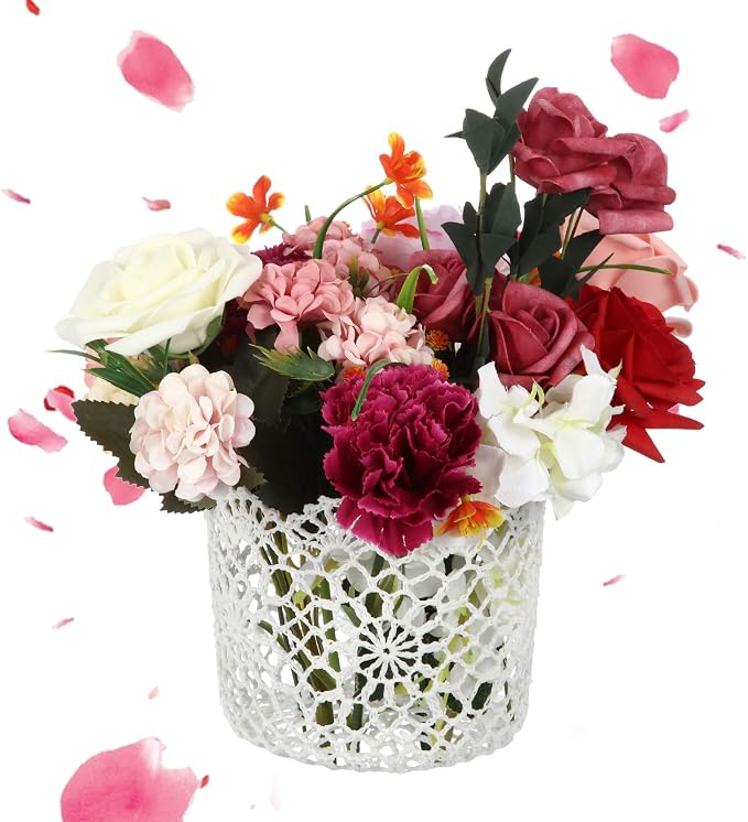 WILLBOND 8 Pcs White Flower Girl Basket - Image 4