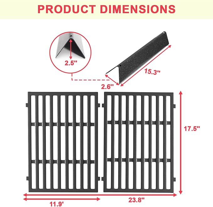 Spirit E-310 Grill Parts 7638 Grill Grates 7636 Flavorizer Bars - Image 3
