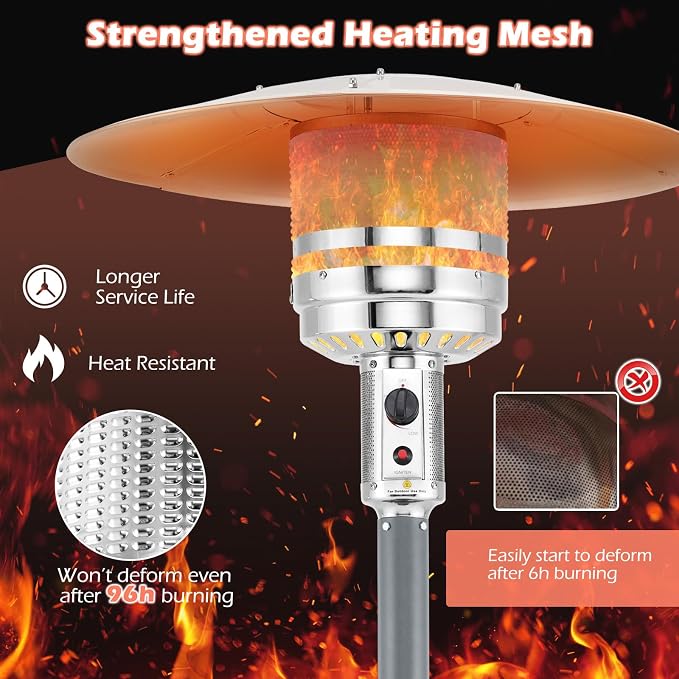 Tangkula 50, 000 BTU Propane Outdoor Heater, Patio Heater - Image 3
