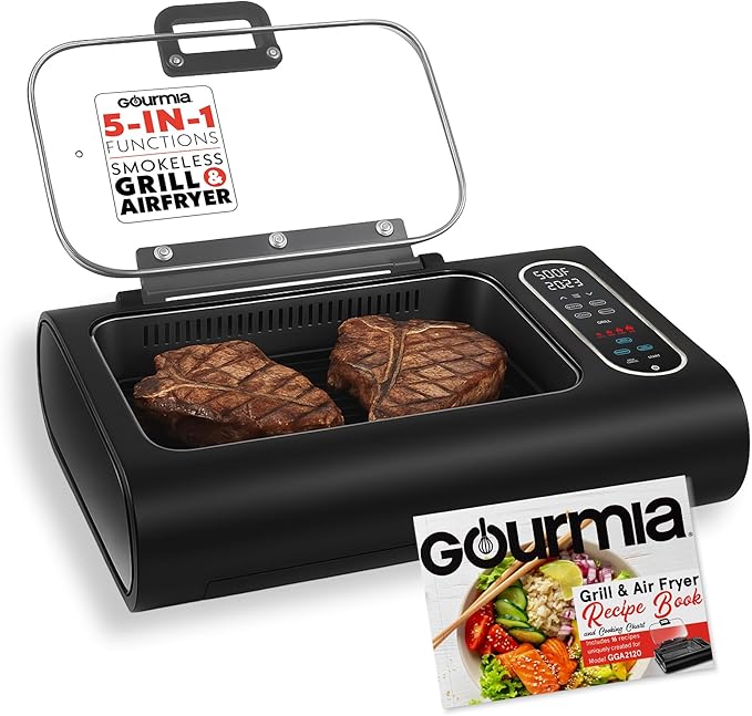 Gourmia Smokeless Indoor Grill & Air Fryer by Gourmia