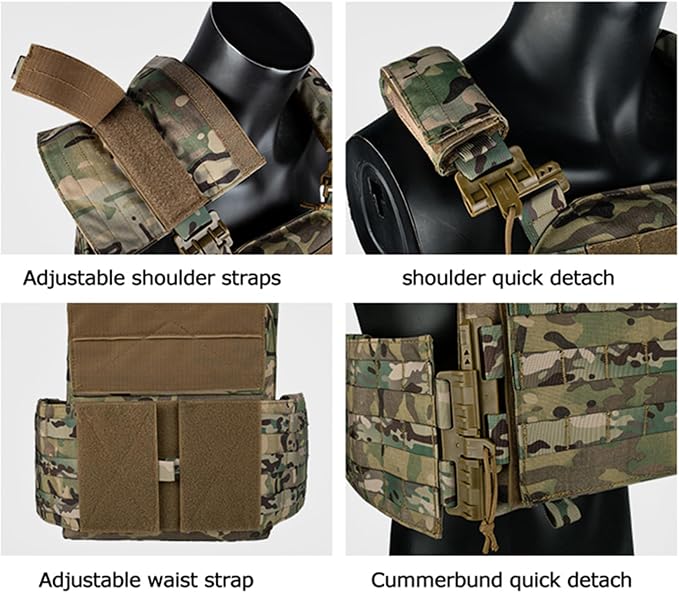 vAv YAKEDA Tactical Outdoor Vest Quick Release Adjustable Hunting Vest - Image 5