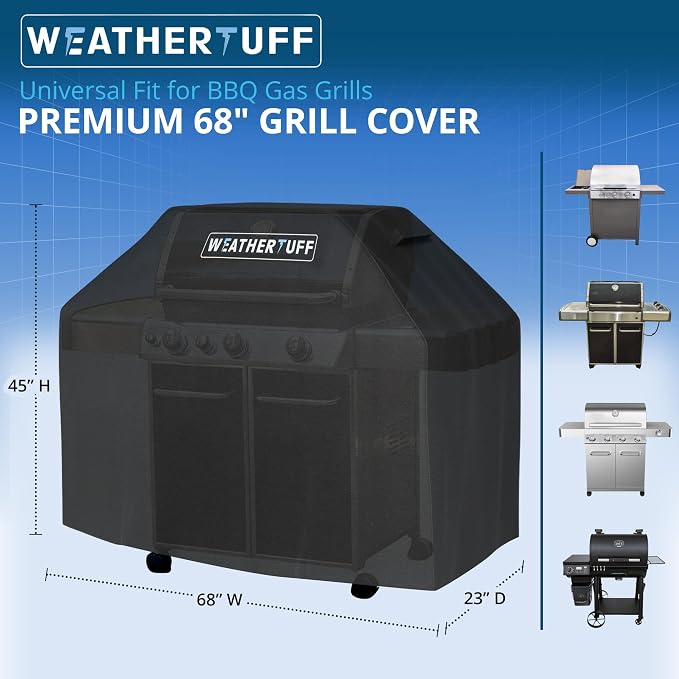 All Season Universal Heavy Duty Standard Grill Cover, Hi-Tech Premuim Quality | - Image 2