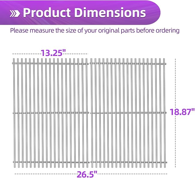 9MM 18 7/8" Stainless Steel Genesis 2 Grill Grates - Image 2