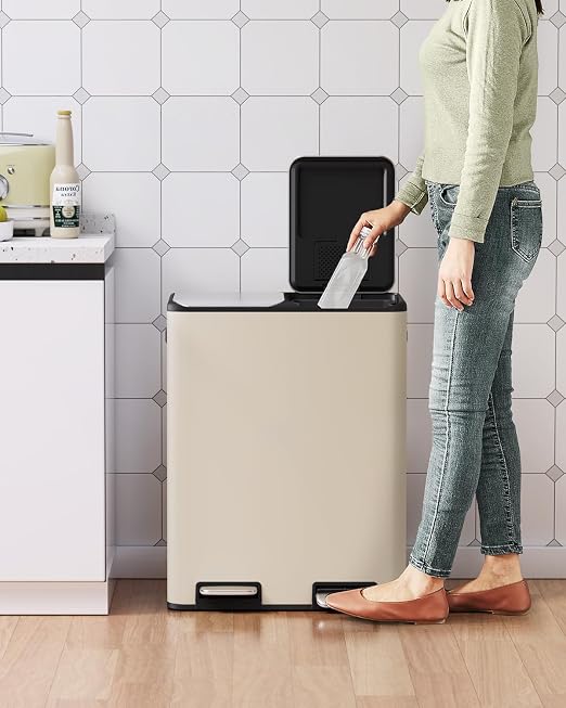 Arlopu 16Gal Dual Trash Can w/2 Built-in Box - Image 8