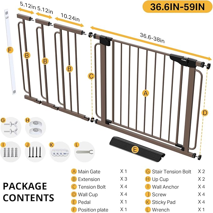Cumbor 29.7-59" Extra Wide Baby Gate - Image 8