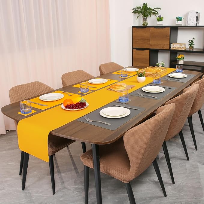 Myir JUN Table Runner Double Sided Vinyl Runner Table 72 Inch Long Runner - Image 6