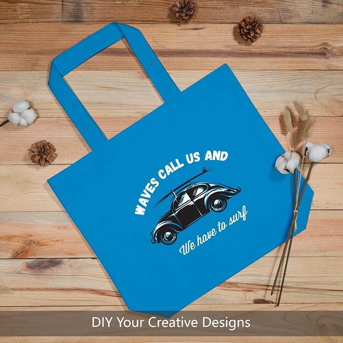TOPDesign 1-Pack Super Strong Large 12oz Cotton Canvas Tote Bag, Reusable - Image 3