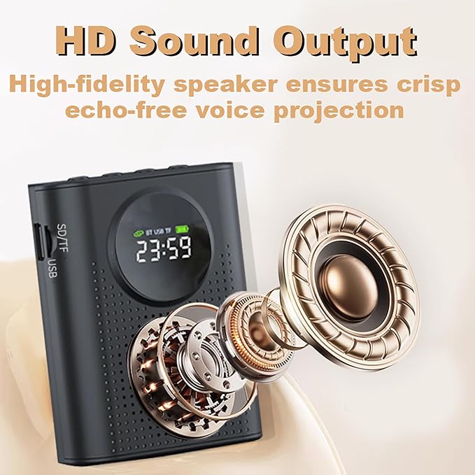 BSONE Voice Amplifier with Wireless Microphone & Wired Microphone Headset - Image 5