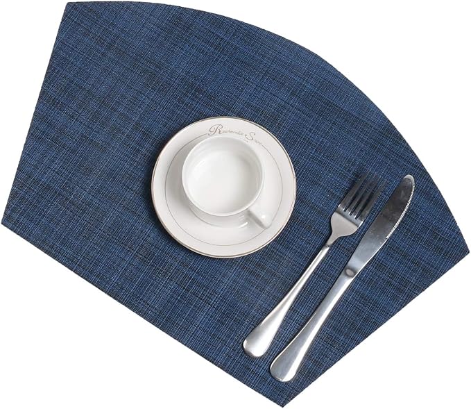 SHACOS Wedge Placemats Set of 8 Woven Vinyl Plastic Placemats - Image 7