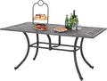 Sophia & William 6-Person Rectangular Cast Aluminium Outdoor Dining Table by SophiaWilliam