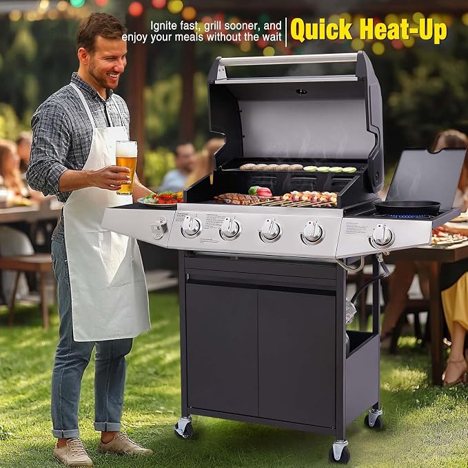 Unovivy 4-Burner Propane Gas Grill - Image 3