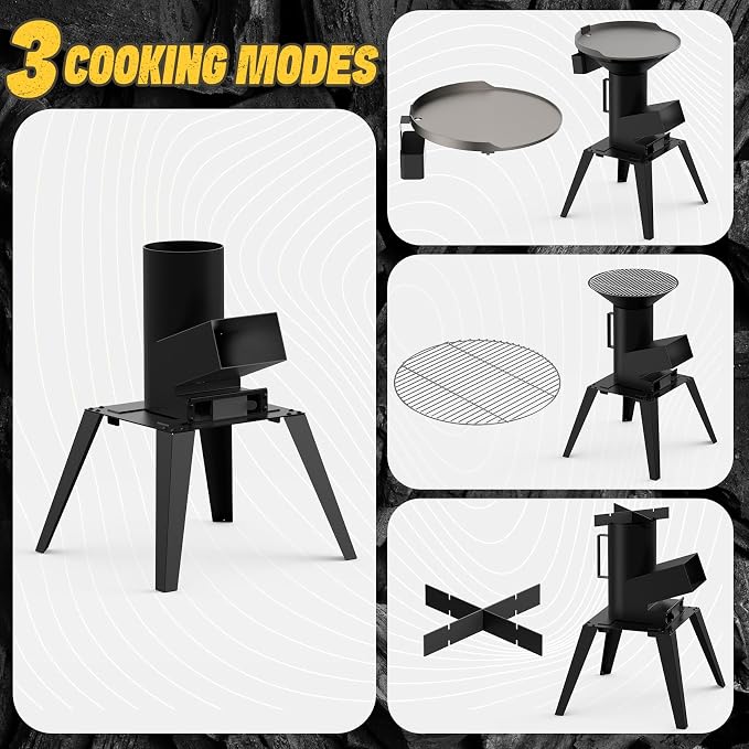 3-in-1 Camp Rocket Stove Kit - Image 3