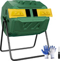 F2C Compost Bin Outdoor Dual Chamber Tumbling Composter 43 Gallon BPA Free by F2C