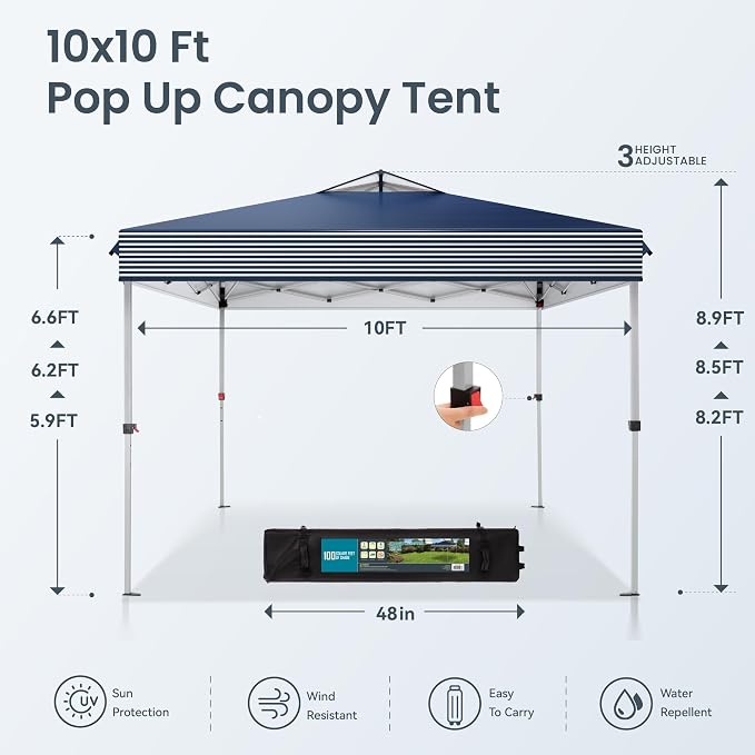 PHI VILLA Pop Up Canopy 10 10 Tents - Image 5