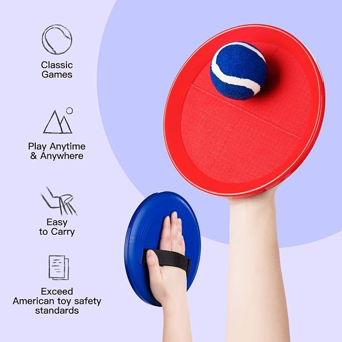 EVERICH TOY Upgraded Toss and Catch Ball Game Set, Kids Toy Stocking Stuffers - Image 3