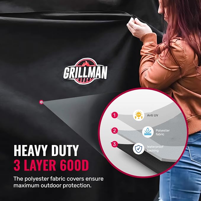 Grill Cover by Grillman, 30 Inch, BBQ Outdoor Grill Covers, Charcoal & Gas - Image 4