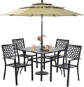 Sophia & William Metal Outdoor Patio Dining Set 6 PCS by SophiaWilliam