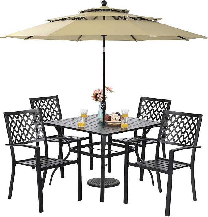 Sophia & William Metal Outdoor Patio Dining Set 6 PCS by SophiaWilliam