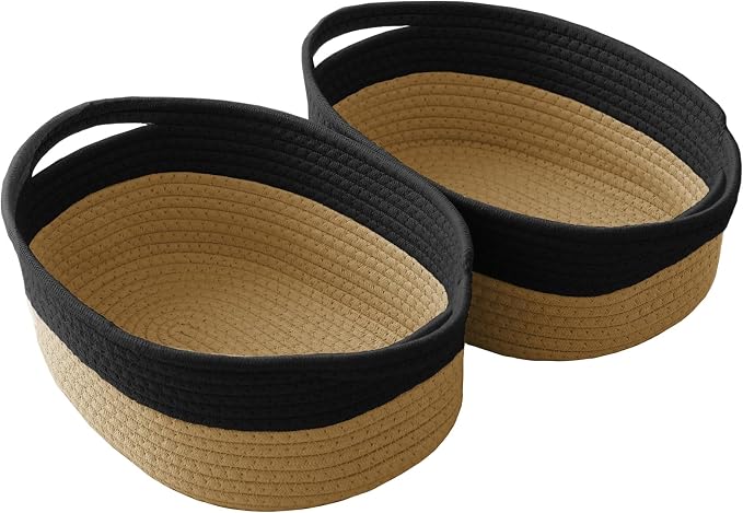 Woven Basket, Small Rope Storage Bin by JMvicyroam