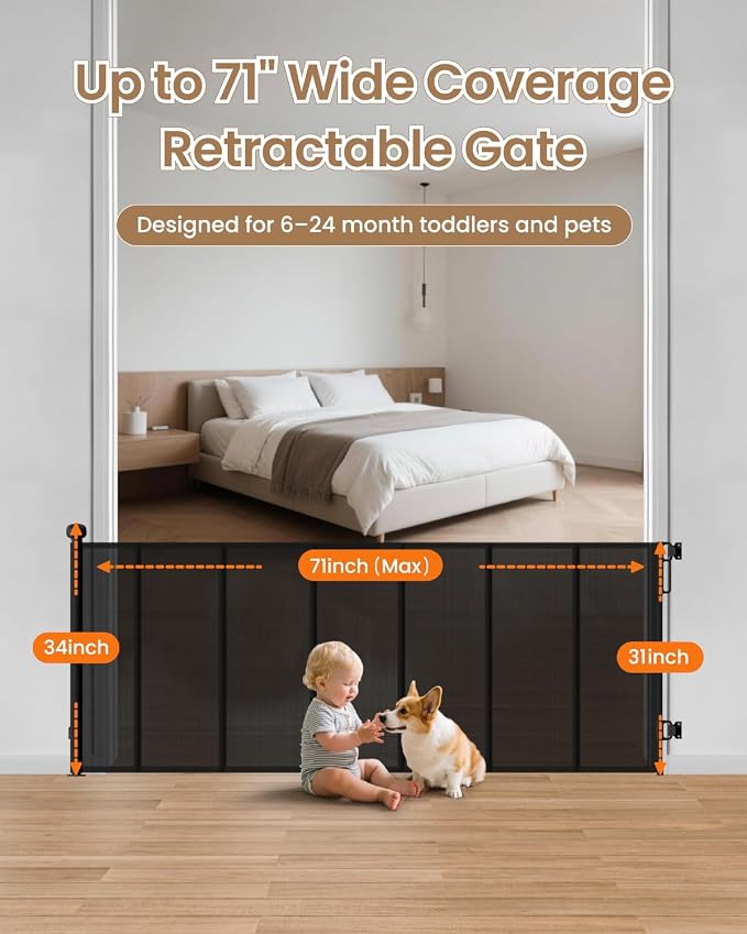 Upgraded Retractable Baby Gate - Image 3