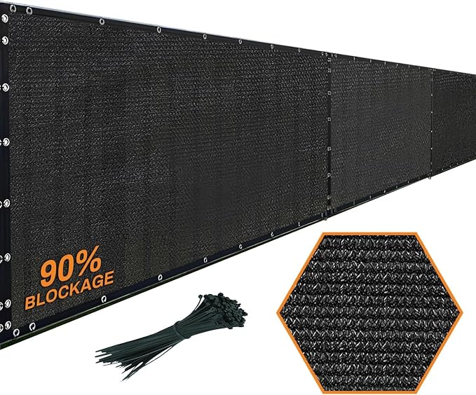 Xpose Safety Privacy Fence Screen 8’ x 50’ – Heavy Duty Black Mesh - Image 2