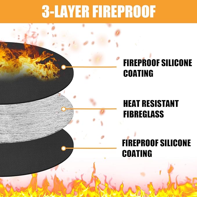 23.8 in Heat Resistant Grill Mat - Image 3