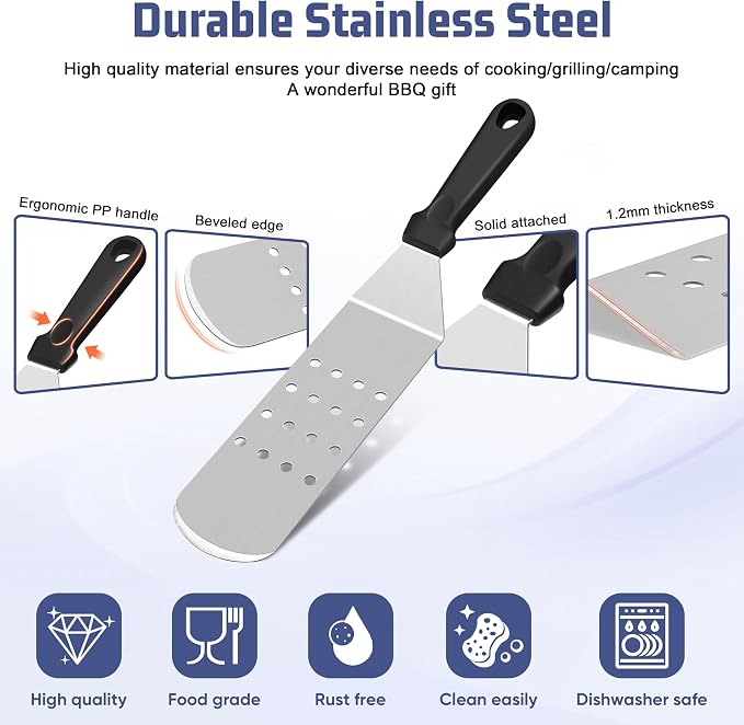 HaSteeL 28Pcs Griddle Accessories Kit, Stainless Steel Flat Top Grill Accessory - Image 3