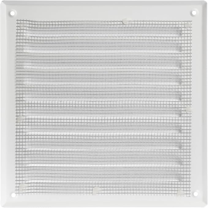 Square Ventilation Grille / 6" x 6" Inch Inside Measurement/White Metal Air - Image 3