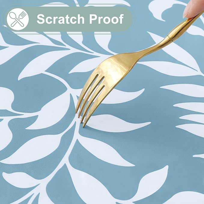 misaya Rectangle Waterproof Vinyl Table Cloth, Wipeable Tablecloth - Image 4