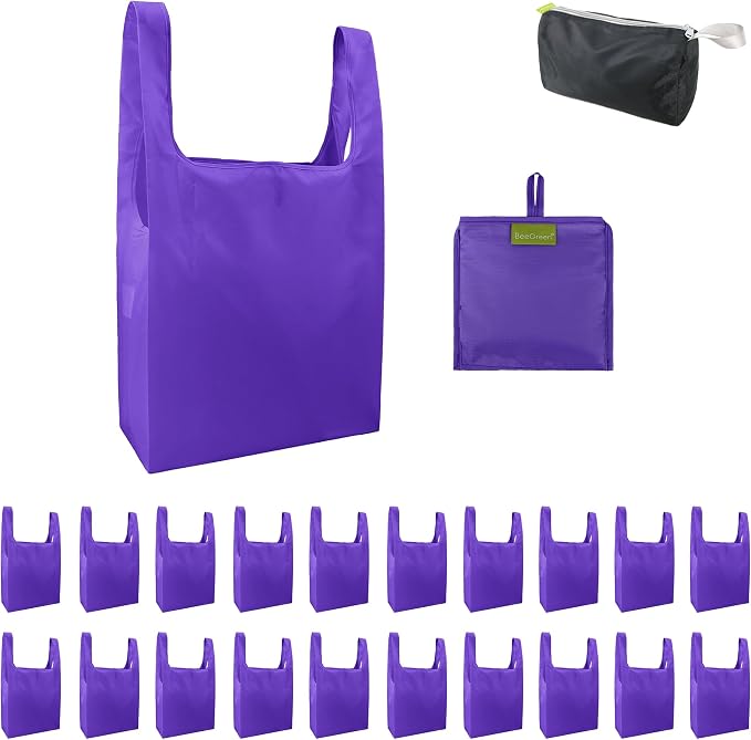 BeeGreen Purple Reusable Grocery Bags Wholesale Purple Reusable Kitchen Bags by BeeGreen