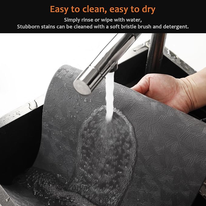 Vinyl Placemats Set of 12 Faux Leather 100% Waterproof Wipeable Washable Place - Image 5