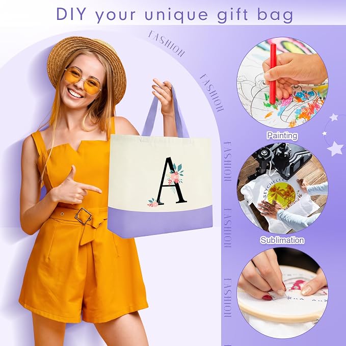Sanwuta 24 Pcs Canvas Tote Bags Bulk - Image 6