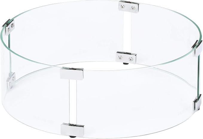 Celestial 17" x 6" Round Wind Guard, fits Celestial 13” Round Fire Pit Burner by CelestialFireGlass