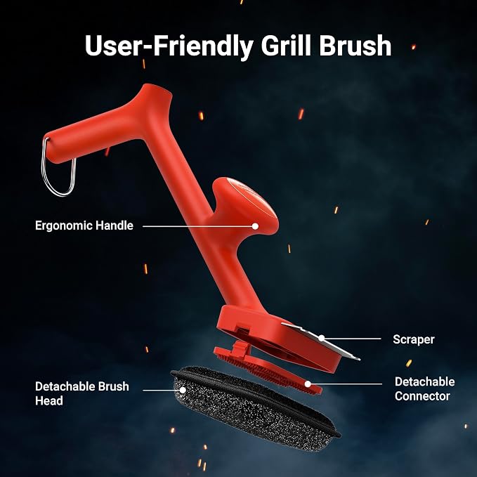 ThermoMaven BQ03 Grill Brush Replaceable Cleaning Head, Safe Bristle-Free BBQ - Image 2