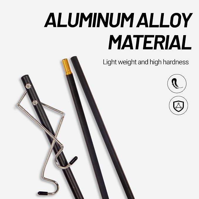 Camping Folding Lamp Pole, Lightweight Collapsible Aluminum Lantern Stand - Image 5
