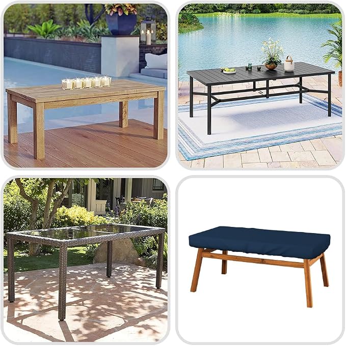 Covers & All Rectangle Table Top Cover, 12 Oz Waterproof UV & Weather Resistant - Image 8