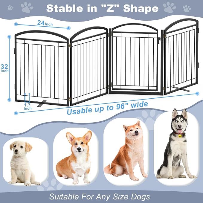 Full Metal Free Standing Dog Gate - Image 6