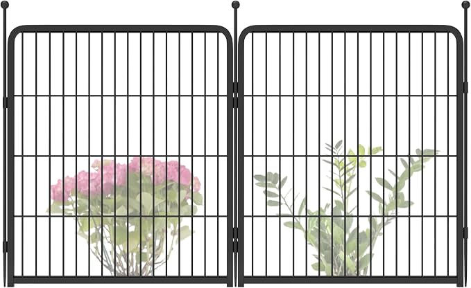 FXW Garden Fence Outdoor for The Yard – 32in x 4.5ft Heavy Duty Metal Animal by FXW
