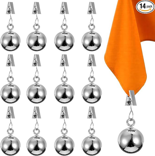 12 Pcs Heavy Duty Tablecloth Weights Spherical Stainless Steel Balls by AojSup