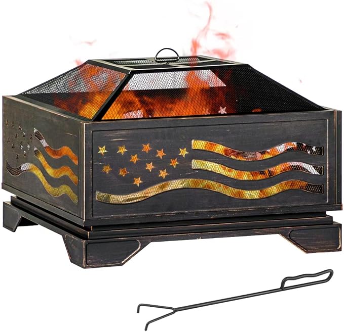32Inch Square-Shaped Fire Pit, Outdoor Fire Pits by OutdoorFirePit