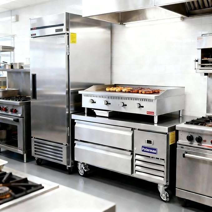48" Commercial Countertop Griddle, 4 Burners Gas Griddle, 120000 BTU Output - Image 2