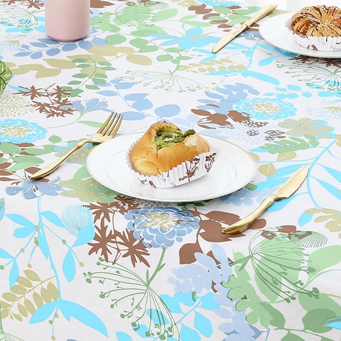 misaya Rectangle Waterproof Vinyl Table Cloth, Wipeable Tablecloth - Image 6
