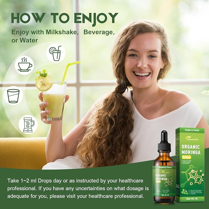 Moringa Leaf Drops with Vitamin C, Moringa Oleifera Extract Liquid Drops - Image 7