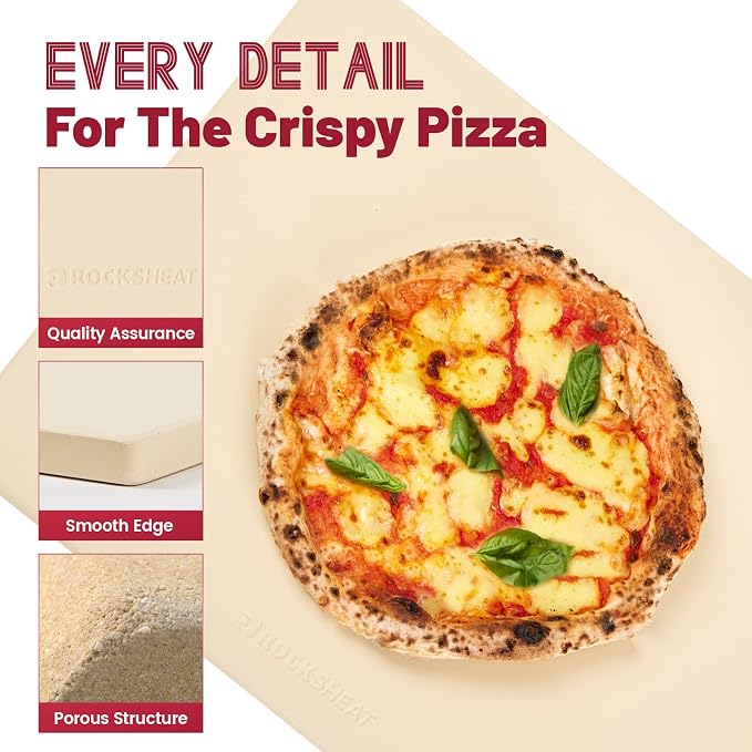 Professional Pizza Stone for Oven – 13.8x17.7 Inch Cordierite Baking Stone Board - Image 4